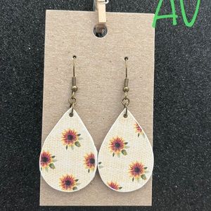 Homemade wood earrings